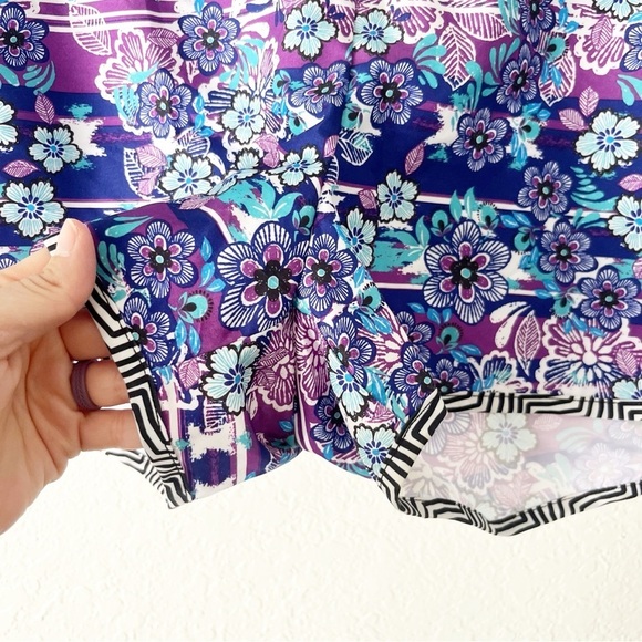 Athleta Board Shorts Women's 16 Lanai Mixed Floral Beachy Coconut Girl Surfer - Picture 2 of 6